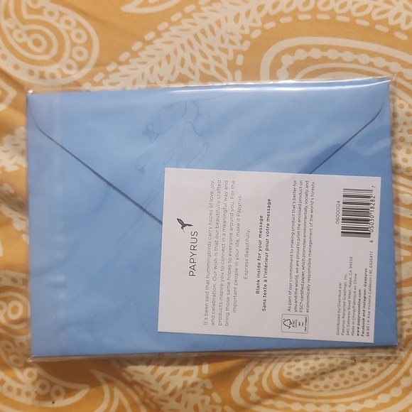 Papyrus World Globe Card Blank Inside New in Plastic - Picture 2 of 2